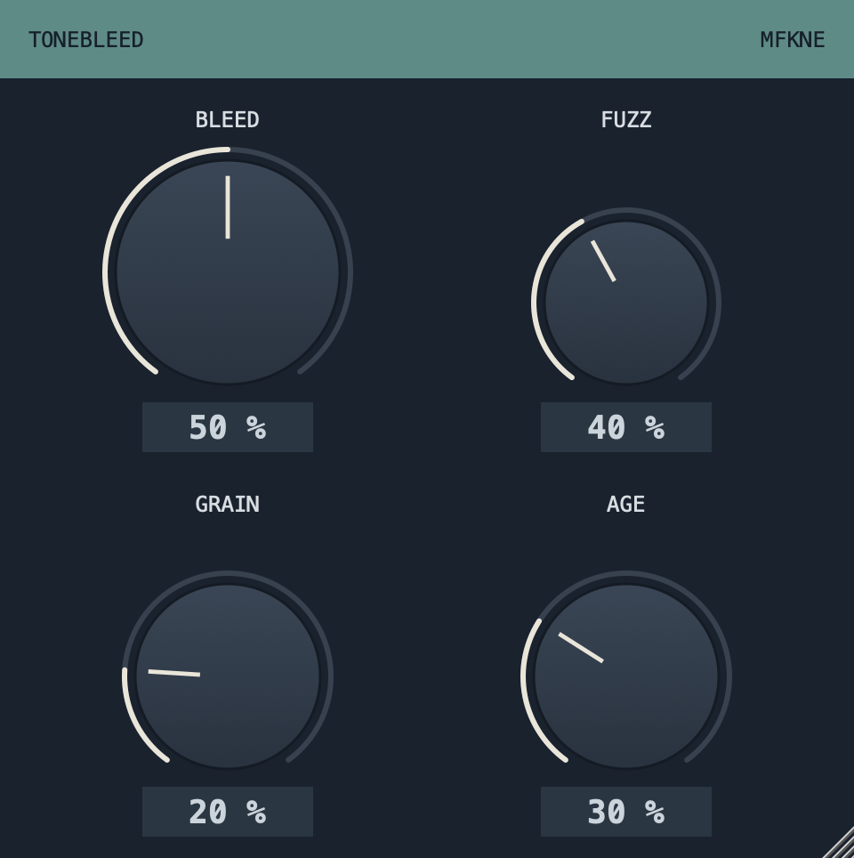 TONEBLEED plugin interface